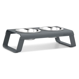 Double Bowl for cat and dog in aluminium - Desco