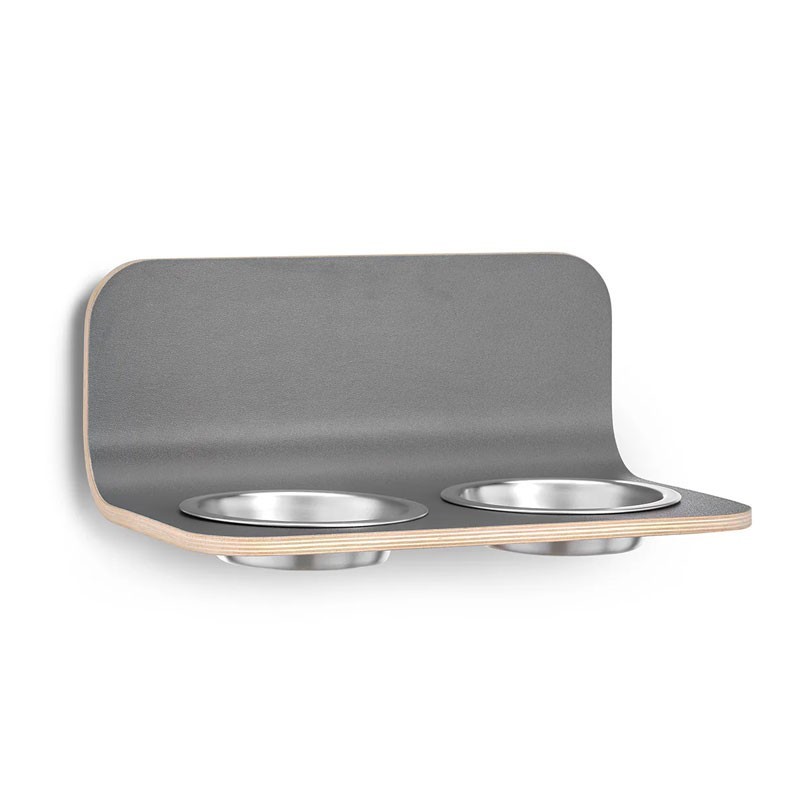 Raised Wooden Feeder for Dog and Cat - Arco | Miacara