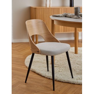 Dining Chair with Wooden Backrest - Lady | Isarreda