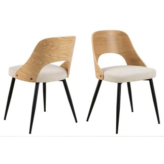 Dining Chair with Wooden Backrest - Lady | Isarreda