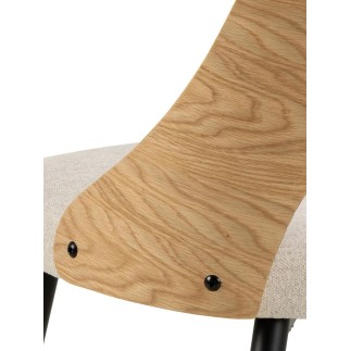 Dining Chair with Wooden Backrest - Lady | Isarreda