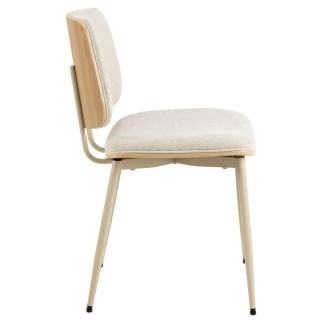 Fabric Upholstered Chair with Oak Back - Simon