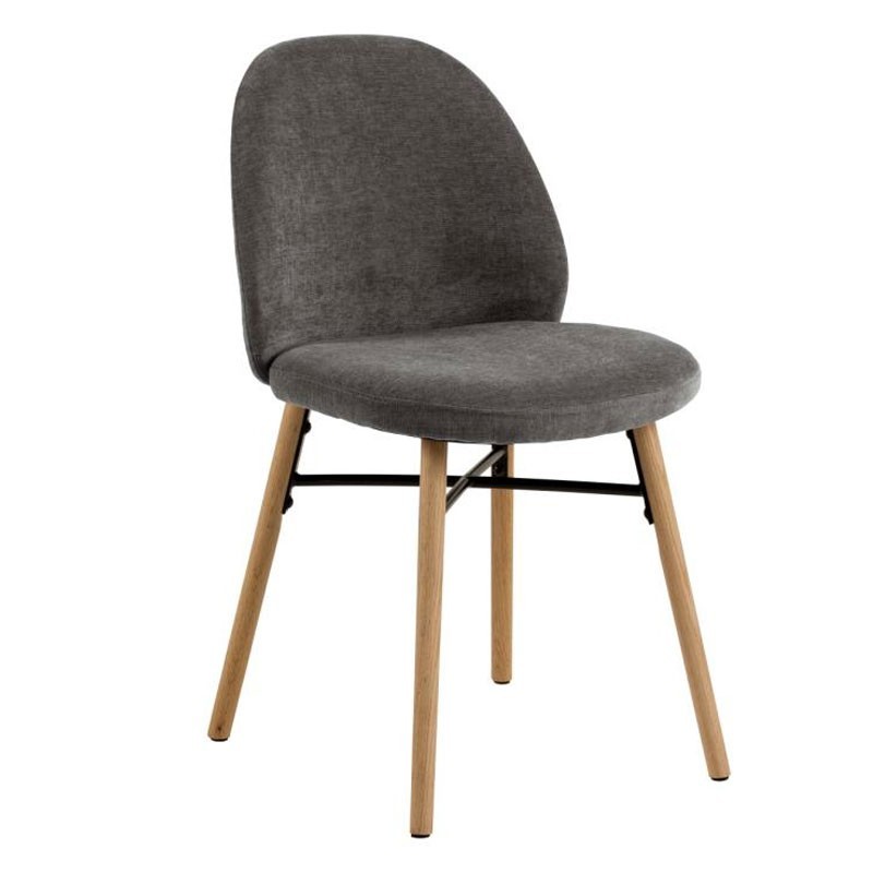 Upholstered Chair with Wooden Legs - Sofy | Isarreda