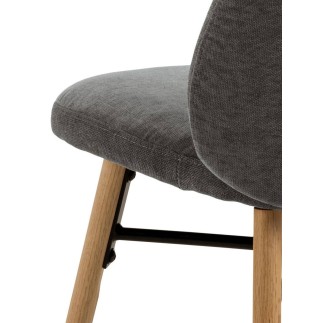 Upholstered Chair with Wooden Legs - Sofy | Isarreda