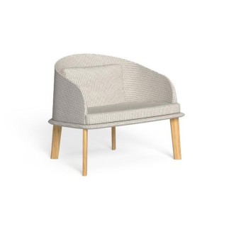 Outdoor Lounge Armchair in Wood and Fabric - Cleo Teak | IsaProject