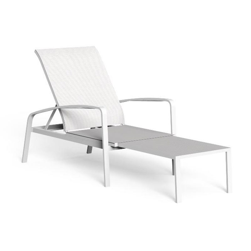 Recliner sun lounger with extractable pouf - Lady - ISA Project