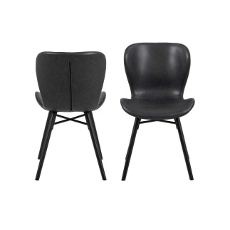 Dining Chair Upholstered in Eco-Leather or Fabric - Remus | Isarreda