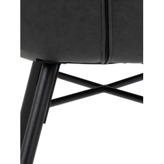 Dining Chair Upholstered in Eco-Leather or Fabric - Remus | Isarreda