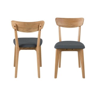 Wooden Chair with Upholstered Cushion - Leon