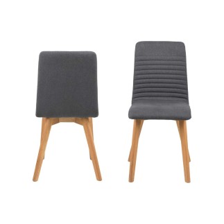 Fabric Upholstered Chair with Wooden Legs - Tupac