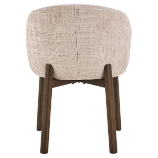 Upholstered Chair with Armrests and Wooden Legs - Darlene