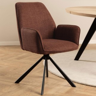 Upholstered Chair with 4-Spoke Base - Glenda