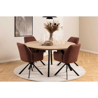 Upholstered Chair with 4-Spoke Base - Glenda | Isarreda