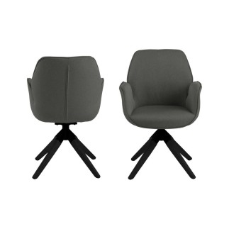 Upholstered Armchair with Trestle Legs - Aura | Isarreda