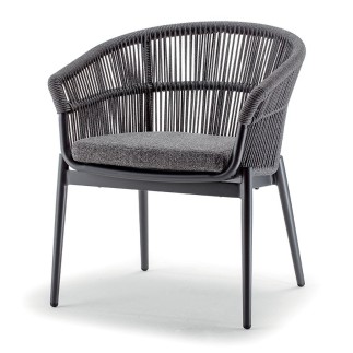 Outdoor Armchair with Rope Upholstery - Tropea | Grattoni