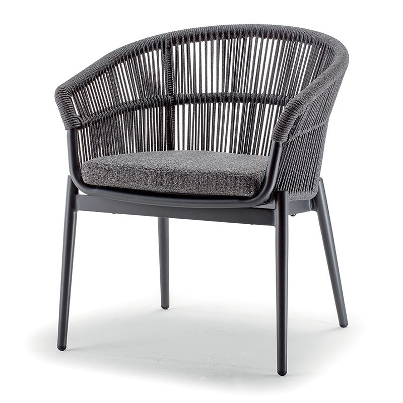 Outdoor Armchair with Rope Upholstery - Tropea | Grattoni
