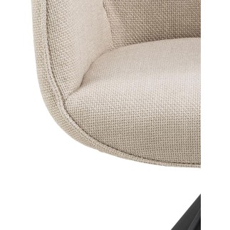 Armchair with Steel Trestle Legs - Aura| Isarreda