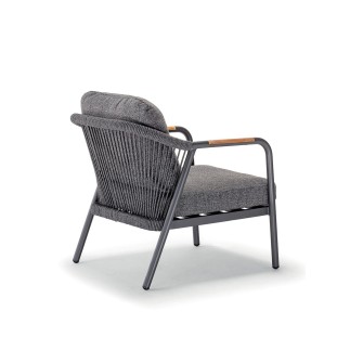 Outdoor Lounge Set in Aluminium and Teak Details - Cordoba