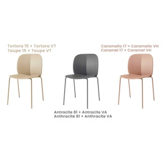 Metal and Recycled Plastic Chair - Mentha Go Green | Scab