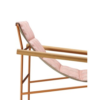 Outdoor Lounge Armchair with Wooden Armrests - Dress Code Glam | Scab