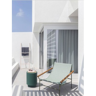 Scab Lounge Chair with Wooden Armrests - Dress Code Smart