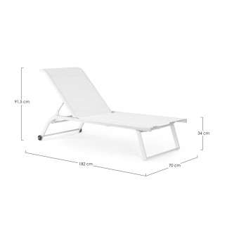 Textilene Sunbed with Wheels - Taylor | Bizzotto