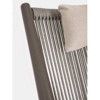 Lounge Armchair in Rope with Headrest - Aloha | Bizzotto