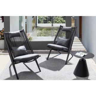 Lounge Armchair in Rope with Headrest - Aloha