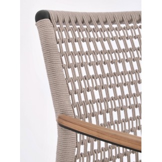 Sedia Impilabile con Braccioli in Legno - Maddox | Bizzotto