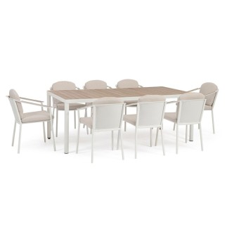 Outdoor Dining Table with 8 Chairs - Ulises | Bizzotto