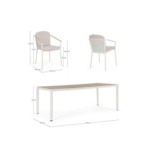 Outdoor Dining Table with 8 Chairs - Ulises | Bizzotto