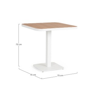 Outdoor Aluminium Table 75x75 cm - Belmar | Bizzotto