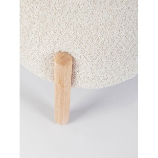 Ottoman in Bouclé Effect Fabric - Dayla | Bizzotto