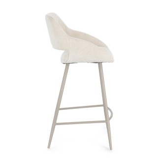 High Stool Upholstered in Fabric - Florence | Bizzotto