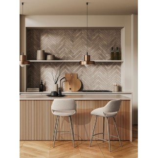 High Stool Upholstered in Fabric - Florence