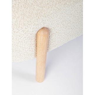Padded Bench in Bouclé-Effect Fabric - Dayla | Bizzotto