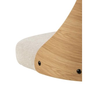 Swivel Chair with Wooden Backrest - Lucy | Isarreda
