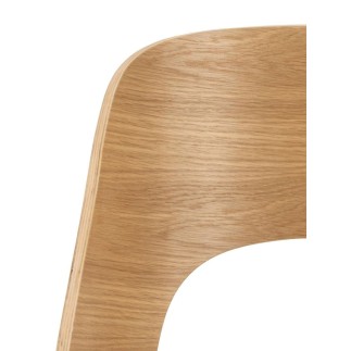 Swivel Chair with Wooden Backrest - Lucy | Isarreda