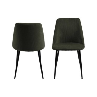 Chair Upholstered in Ribbed Fabric - Ines | Isarreda