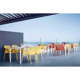 Stackable Outdoor Armchair in Technopolymer - Minush Relax | Gaber