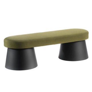 Gaber Padded Bench in Fabric - Salt | Gaber