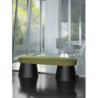 Gaber Padded Bench in Fabric - Salt