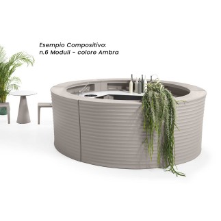 Outdoor Curved Bar Counter - Hangar 60 | Lyxo