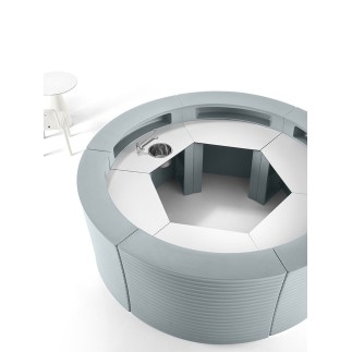 Outdoor Curved Bar Counter - Hangar 60 | Lyxo