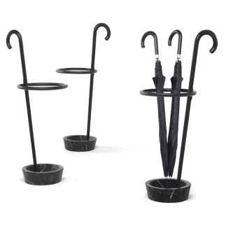 Umbrella stand in wood and marble - Renè | Mogg