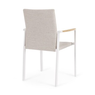 Outdoor Stackable Chair with Wooden Armrests - Jalisco | Bizzotto