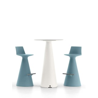 Fixed Outdoor Stool with Footrest – Lira | Lyxo