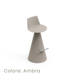 Fixed Outdoor Stool with Footrest – Lira | Lyxo