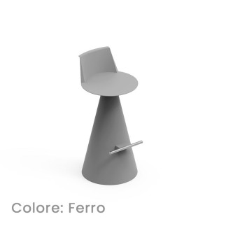 Fixed Outdoor Stool with Footrest – Lira | Lyxo