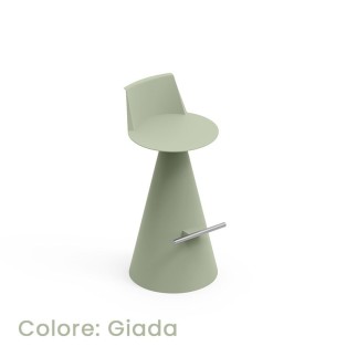 Fixed Outdoor Stool with Footrest – Lira | Lyxo